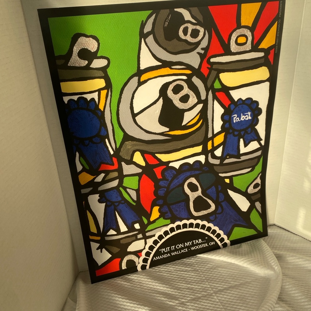 PABST BLUE RIBBON RARE BEER POSTER 2009 SET OF 4 - Art Collection NEW! - Picture 14 of 15